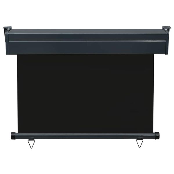 vidaXL Auvent latéral de balcon 105x250 cm noir
