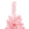 vidaXL Demi sapin de Noël artificiel mince avec support Rose 180 cm