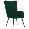 vidaXL Chaise de relaxation avec tabouret Vert fonc&eacute; Velours