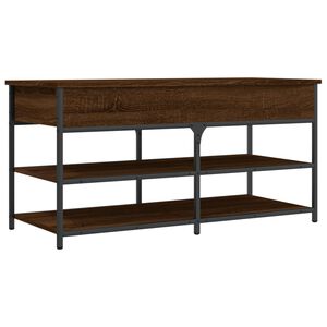 vidaXL Banc &agrave; chaussures ch&ecirc;ne marron 100x42,5x50 cm bois d'ing&eacute;nierie