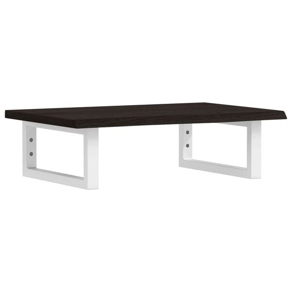 vidaXL &Eacute;tag&egrave;re de vasque murale acier et bois de ch&ecirc;ne massif