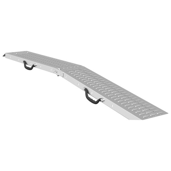 vidaXL Ramp de Chargement 2 pcs Argent 186 x 23 x 4,5 cm