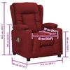 vidaXL Fauteuil de massage Rouge bordeaux Tissu