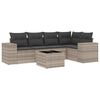 vidaXL Salon de jardin 6 pcs avec coussins gris clair r&eacute;sine tress&eacute;e
