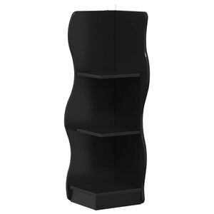 vidaXL &Eacute;tag&egrave;re d'angle Noir 34 x 33 x 102 cm Bois d'ing&eacute;nierie