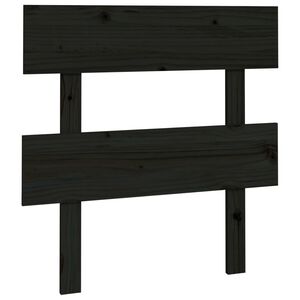 vidaXL T&ecirc;te de lit Noir 93,5x3x81 cm Bois massif de pin