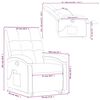 vidaXL Fauteuil de massage inclinable Marron Tissu