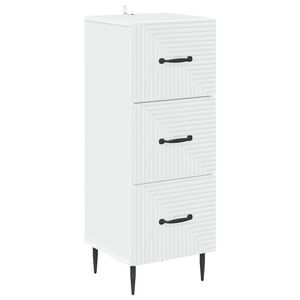 vidaXL Armoire &agrave; tiroirs Blanc 33 x 34,5 x 89,5 cm Bois d'ing&eacute;nierie