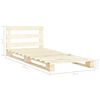 vidaXL Cadre de lit de palette sans matelas 90x200 cm bois pin massif