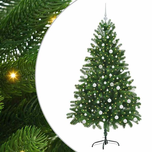 vidaXL Sapin de Noël avec 300 LED avec support Vert 180 cm PE