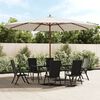 vidaXL Parasol de jardin avec m&acirc;t en bois sable 400x273 cm