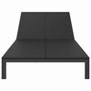 vidaXL Transat 2-personne Noir 60 x 200 x 27cm polyrotin