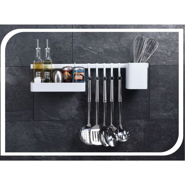 Excellent Houseware Organisateur de cuisine 8 pcs Noir