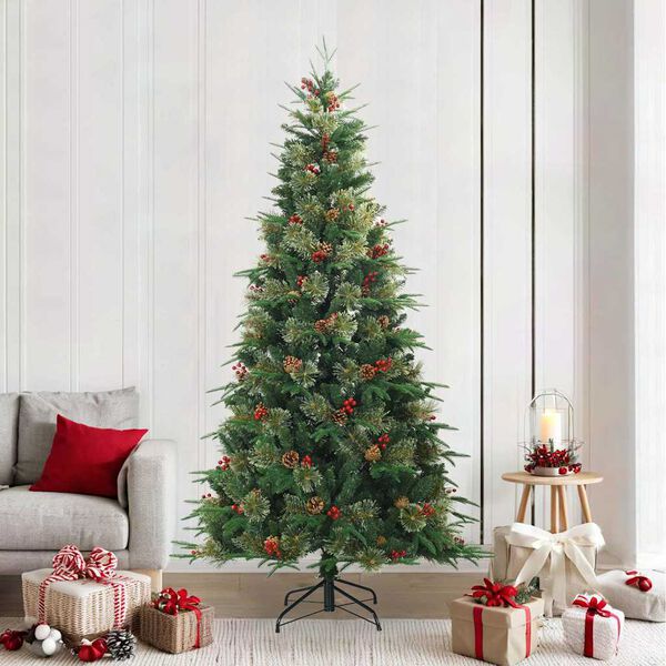 vidaXL Sapin de No&euml;l Artificiel &agrave; Branches Articul&eacute;es Vert 240 cm