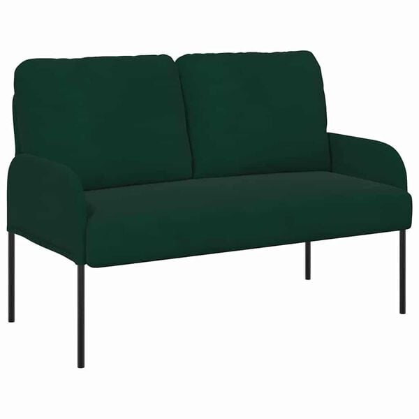 vidaXL Canap&eacute;s avec coussin 110cm Vert fonc&eacute; Contreplaqu&eacute;