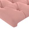 vidaXL Tête de lit avec oreilles Rose 103x23x118/128 cm Velours