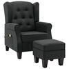 vidaXL Fauteuil de massage avec repose-pied Gris fonc&eacute; Tissu