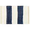 vidaXL Napperons 4 pcs Chindi Bande Bleu et blanc 30 x 45 cm