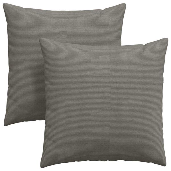 vidaXL Coussins de canap&eacute; 2 pcs Gris clair 60 x 60 cm