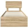 vidaXL Cadre de lit Ch&ecirc;ne Sonoma 75 x 190 cm Pin massif