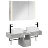 vidaXL Ensemble d'armoire de salle de bain 4 pcs Gris b&eacute;ton