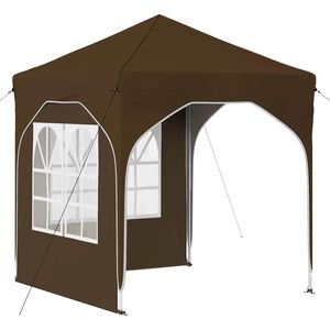 vidaXL Tente de f&ecirc;te pop-up 192 x 192 x 245 cm Taupe