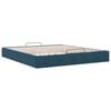 vidaXL Cadre de lit ottoman sans matelas bleu fonc&eacute; 200x200 cm velours