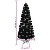 vidaXL Sapin de No&euml;l et flocons de neige LED Noir 240 cm Fibre optique