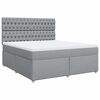 vidaXL Sommier &agrave; lattes de lit avec matelas Gris clair 180x200cm Tissu