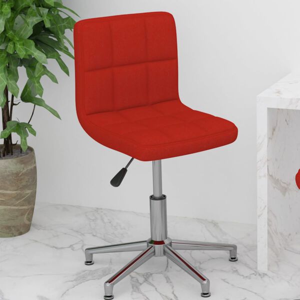 vidaXL Chaise de bureau pivotante Rouge bordeaux Similicuir