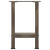 vidaXL Pieds de table basse en acier naturel, 2 pièces, 38 x (42-43) cm