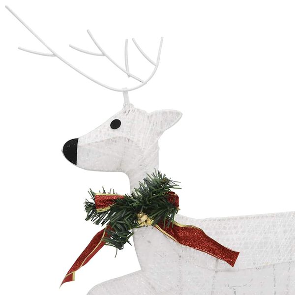 Décoration Lumineuse Renne De Noël - Ensemble 3 Rennes Avec LED Blanc Chaud - Pour Jardin Et Intérieur - Résistant Aux Intempéries
