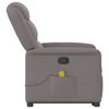 vidaXL Fauteuil inclinable de massage Taupe Tissu