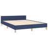 vidaXL Cadre de lit sans matelas bleu 140x190 cm tissu