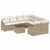vidaXL Ensemble de Canap&eacute;s 9 pc Beige et cr&egrave;me polyrotin