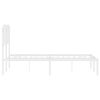 vidaXL Cadre de lit m&eacute;tal sans matelas et t&ecirc;te de lit blanc 120x200 cm