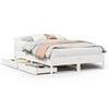 vidaXL Cadre de lit sans matelas blanc 120x190 cm bois de pin massif