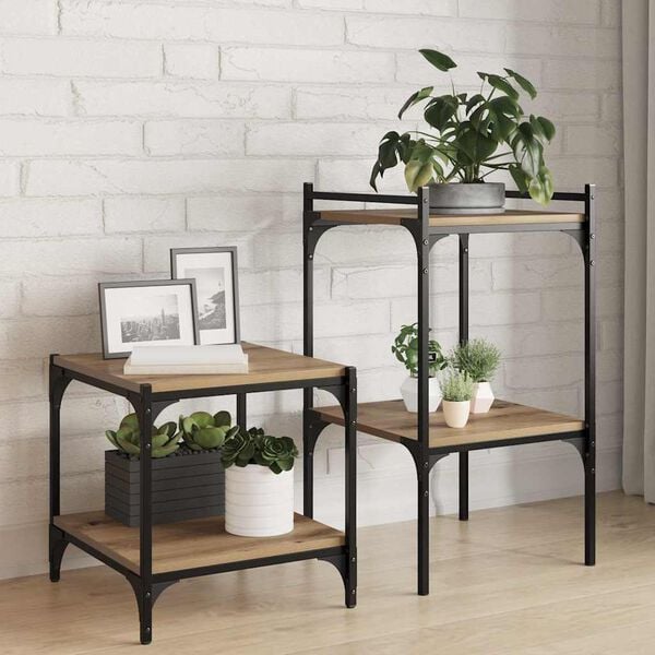 vidaXL &Eacute;tag&egrave;re &agrave; livres 4 pcs Marron 40 x 40 x 1,5 cm