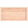 vidaXL Dessus de table 80x40x(2-6) cm bois de ch&ecirc;ne massif non trait&eacute;