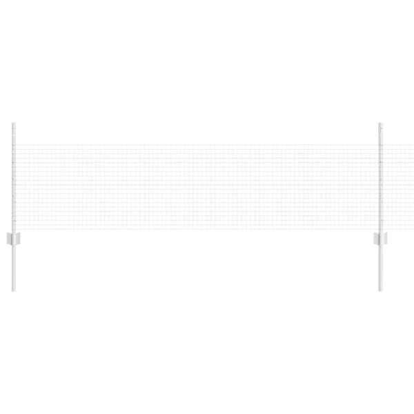 vidaXL Cl&ocirc;ture avec poteau Argent&eacute; 0,5 x 100 m Acier