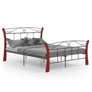 vidaXL Cadre de lit sans matelas noir m&eacute;tal 120x200 cm