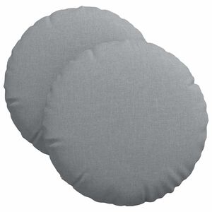 vidaXL Coussins de si&egrave;ge 2 pcs Gris clair &Oslash;40 x 13 cm tissu