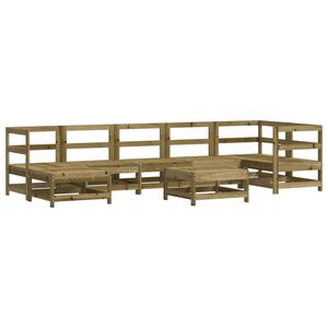 vidaXL Salon de jardin 8 pcs bois de pin impr&eacute;gn&eacute;