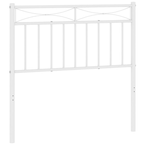 vidaXL Tête de lit métal blanc 90 cm