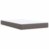 vidaXL Sommier &agrave; lattes de lit avec matelas Gris 120x200 cm Similicuir