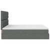 VidaXL Cadre de lit ottoman avec matelas gris fonc&eacute; 160x200cm tissu