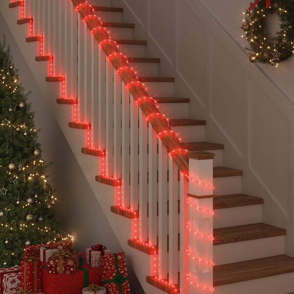 vidaXL Lumi&egrave;re en corde avec 120 LED Rouge 5 m PVC