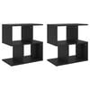 vidaXL Tables de chevet 2 pcs noir 50x30x51,5 cm bois d'ing&eacute;nierie