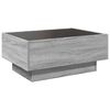vidaXL Table basse avec LED sonoma gris 70x50x30 cm bois d'ing&eacute;nierie