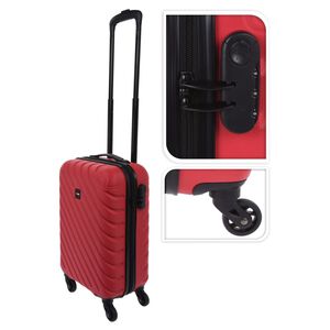 ProWorld Valise design &agrave; losanges 28 L rouge chaud